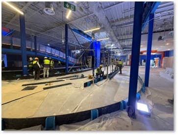 Indoor Ride Structure Installation