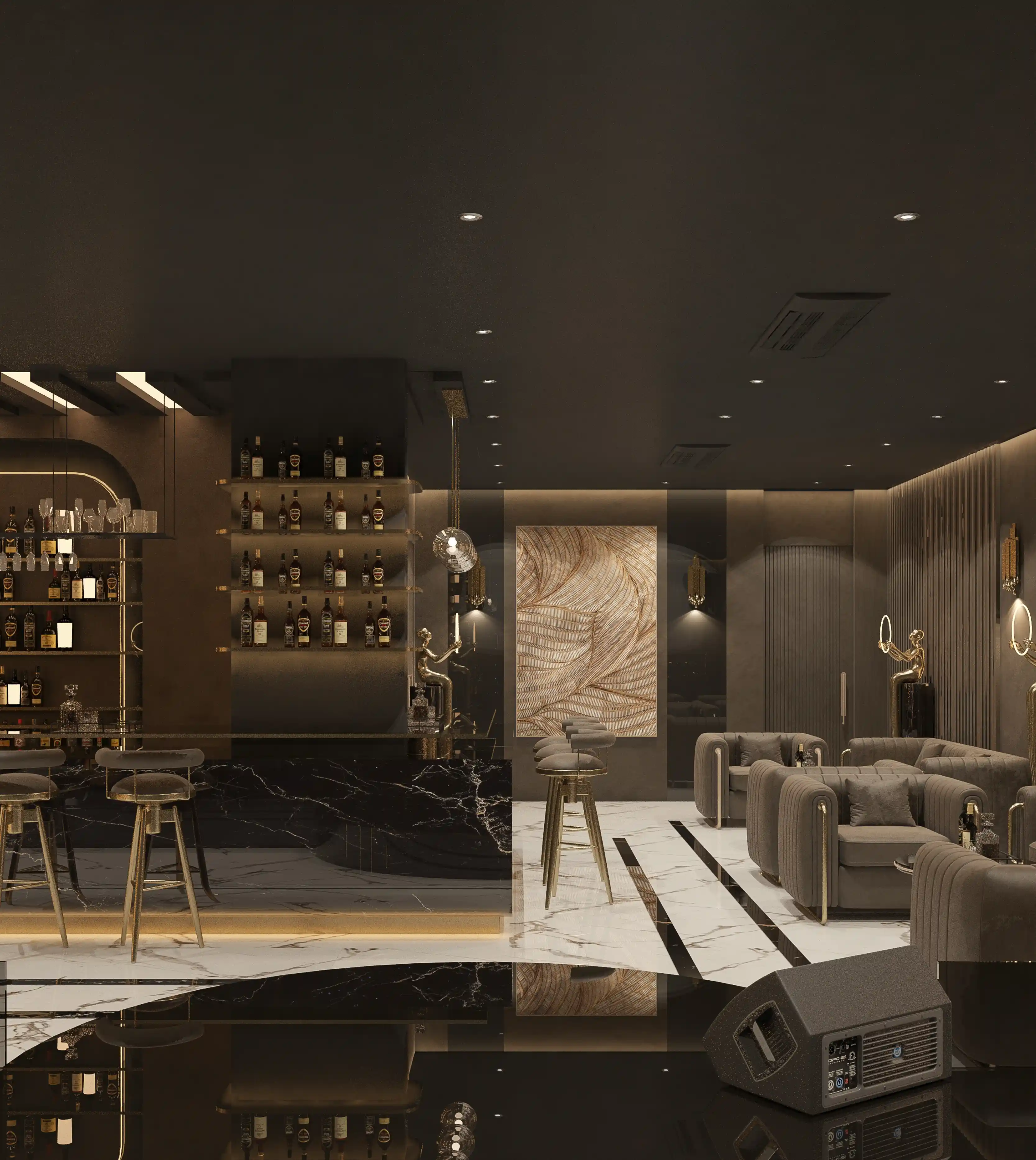 Lounge Seating and Bar Area